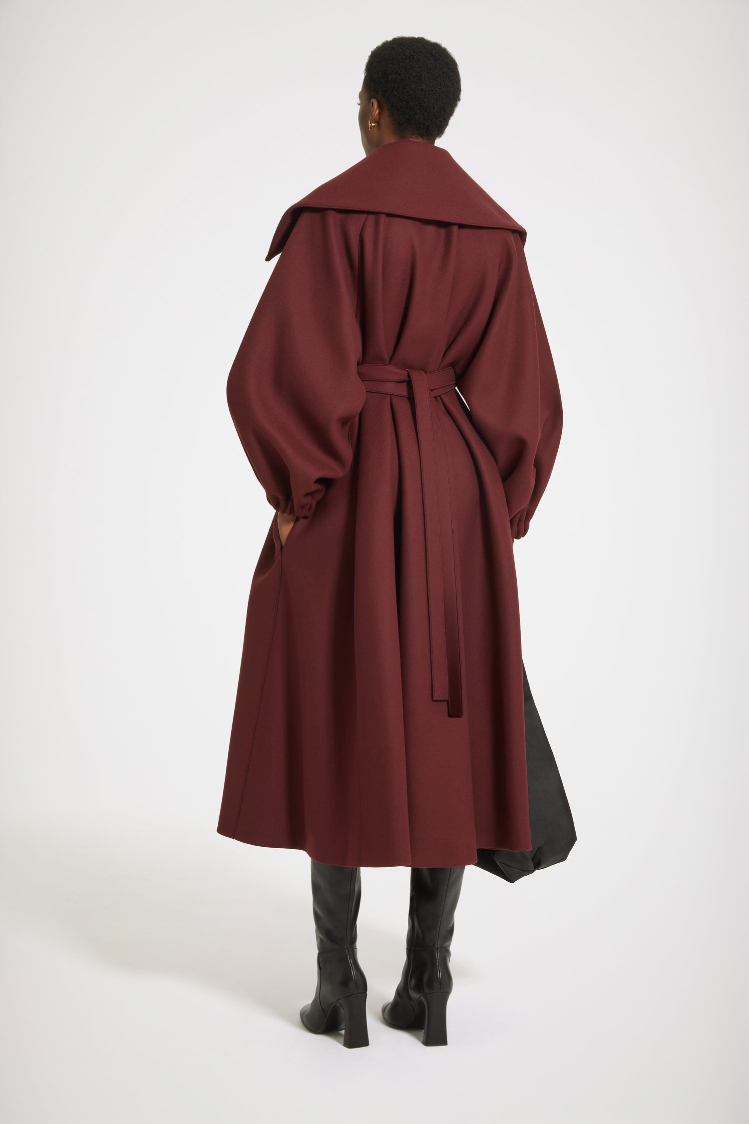Patou Coats H23CO0160148496B manteau laine ruby wine