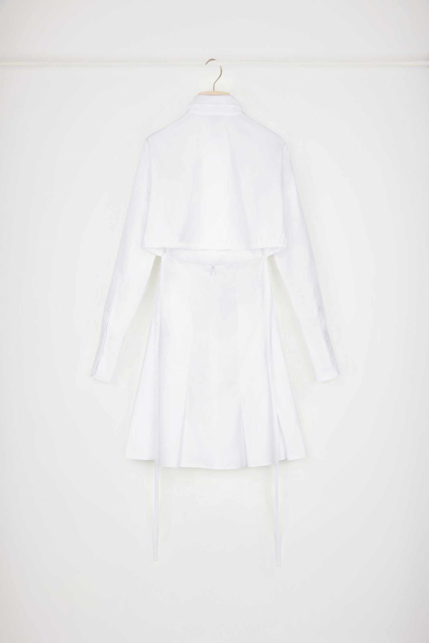 Patou DR106 robe chemise blanche coton bio plissée 34-44