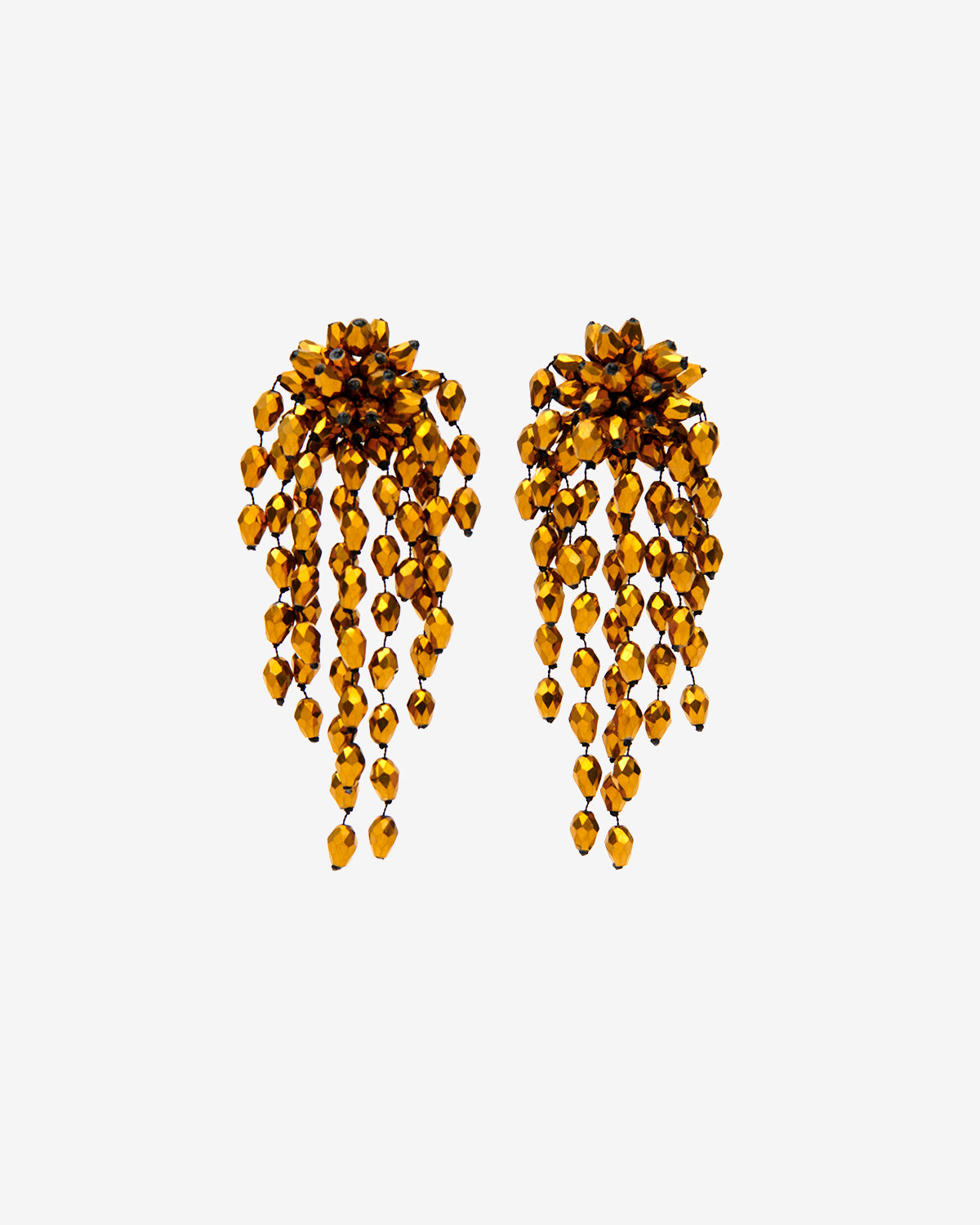 Isabel Marant Bijoux Hanabi boucles d'oreilles bronze-argenté perles