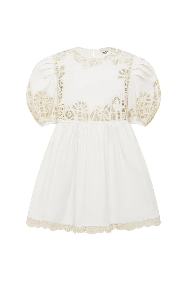 Alemäis Rosemary Embroidered Mini robe brodée coton taille 10