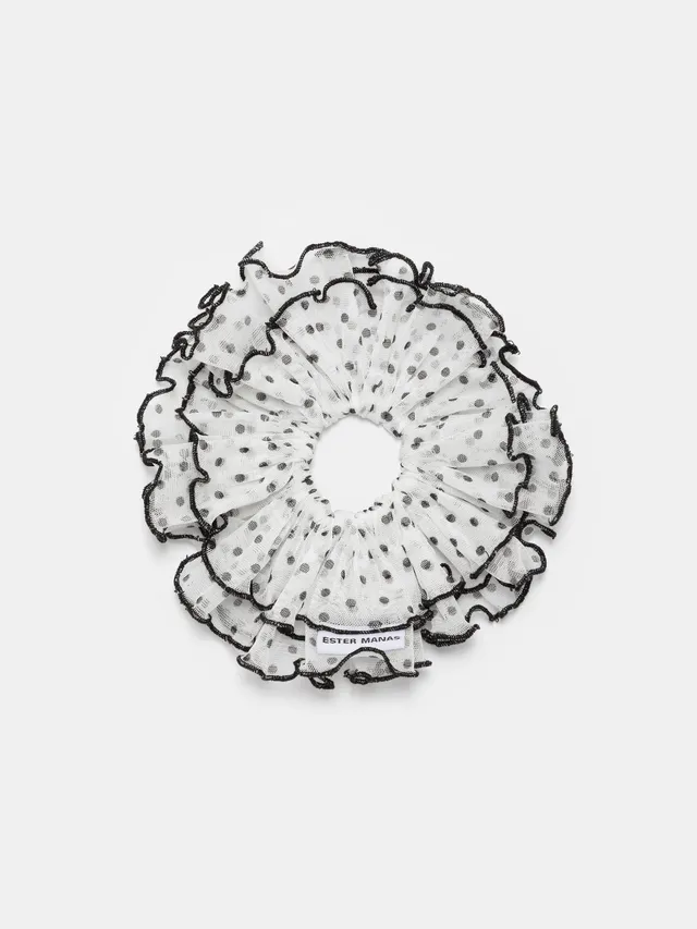 Ester Manas Scrunchies chouchou pois tulle 16 cm