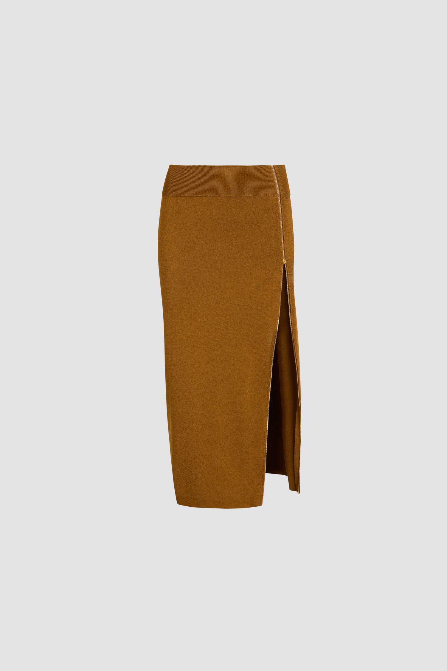 Patou P25KN2458071811C jupe midi crayon crepe Caramel