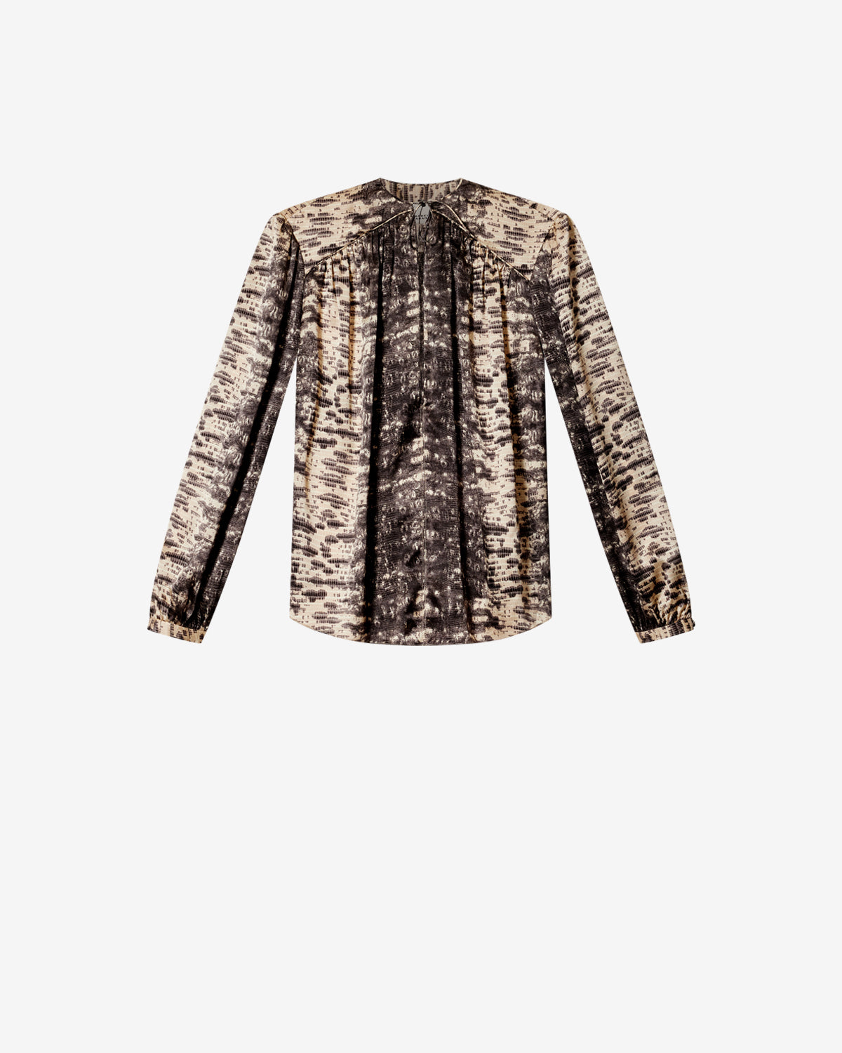 Isabel Marant Laraya blouse beige soie python