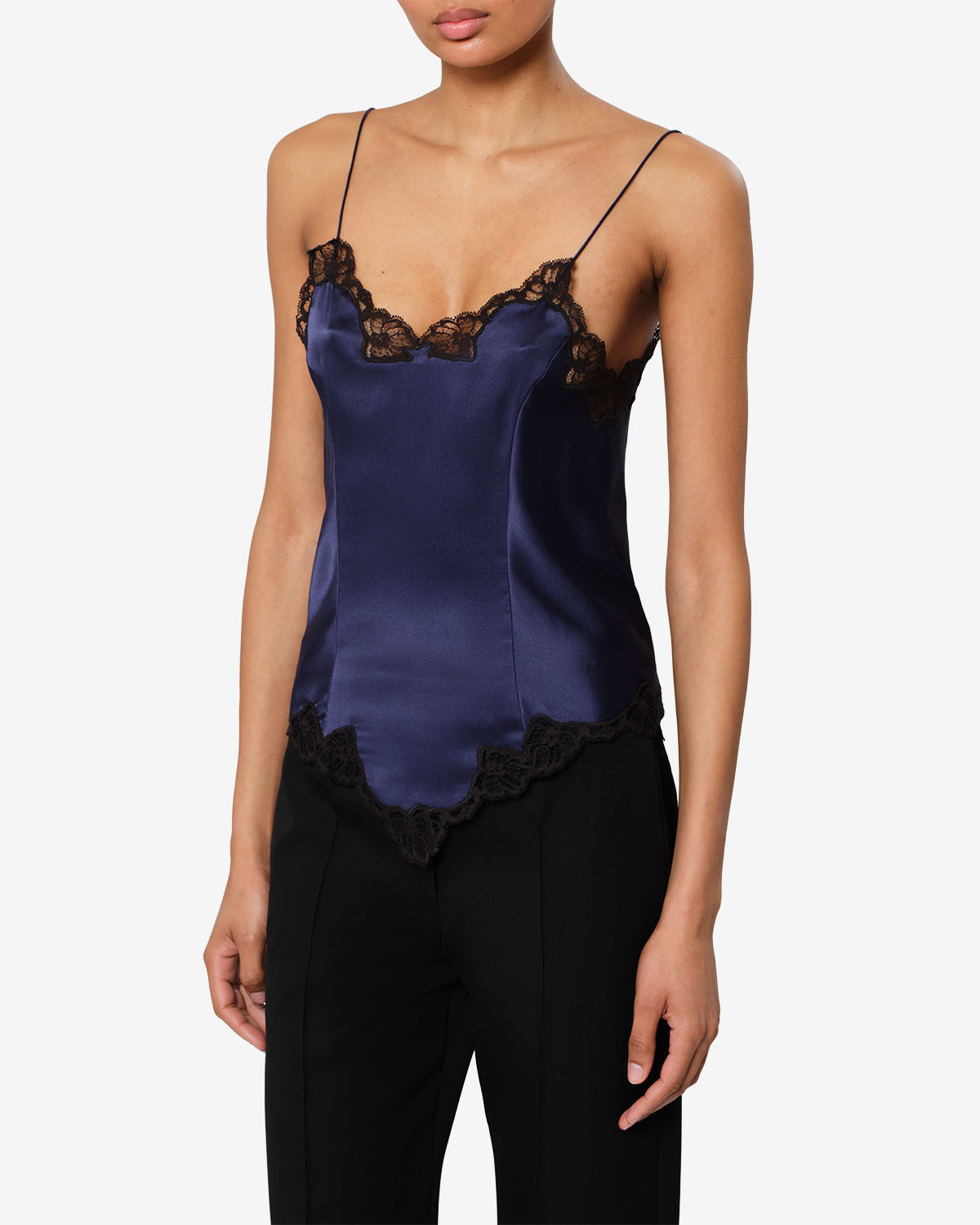 Isabel Marant Amael top caraco soie nuit dentelle taille 34-42