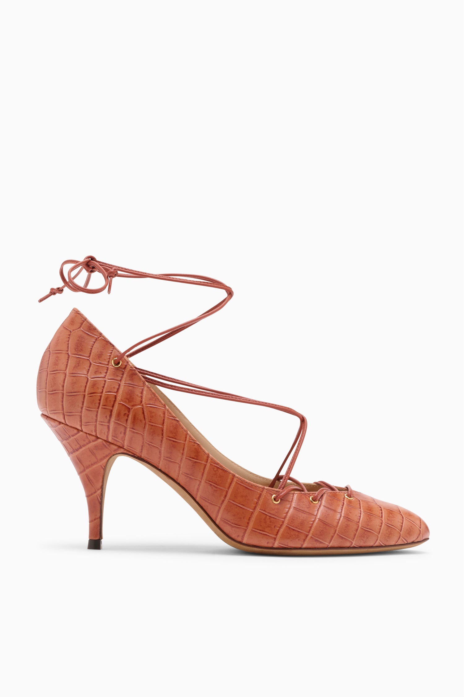 Ulla Johnson Lola escarpins cuir marron talon 75
