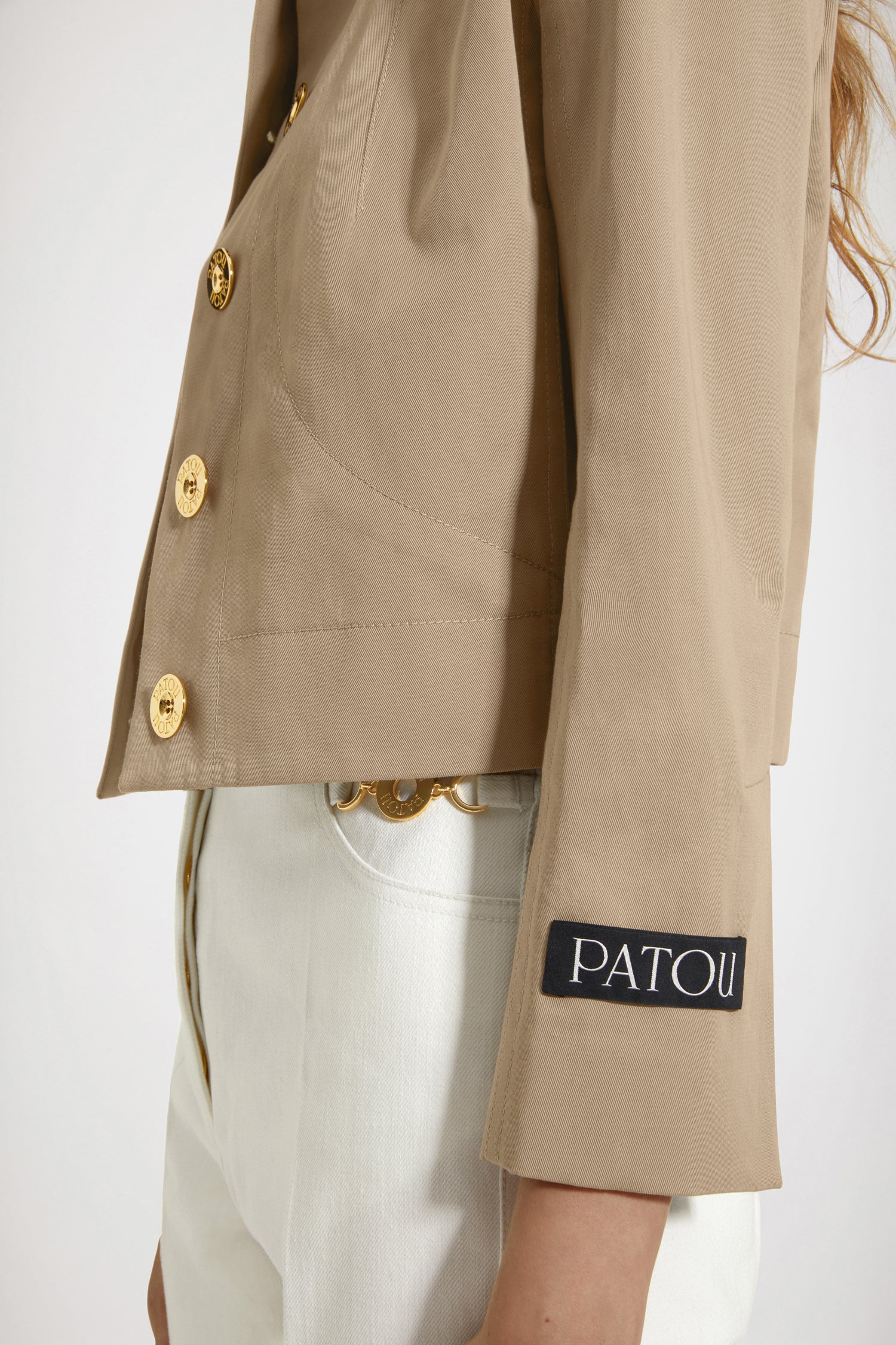 Patou Jackets veste tailleur JA029 Parchment coton bio