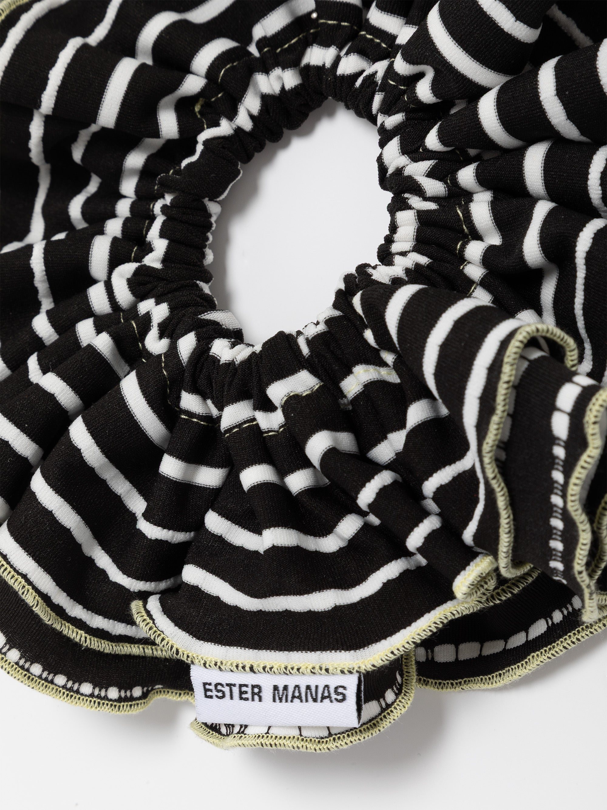 Ester Manas Striped scrunchie chouchou imprimé 16 cm