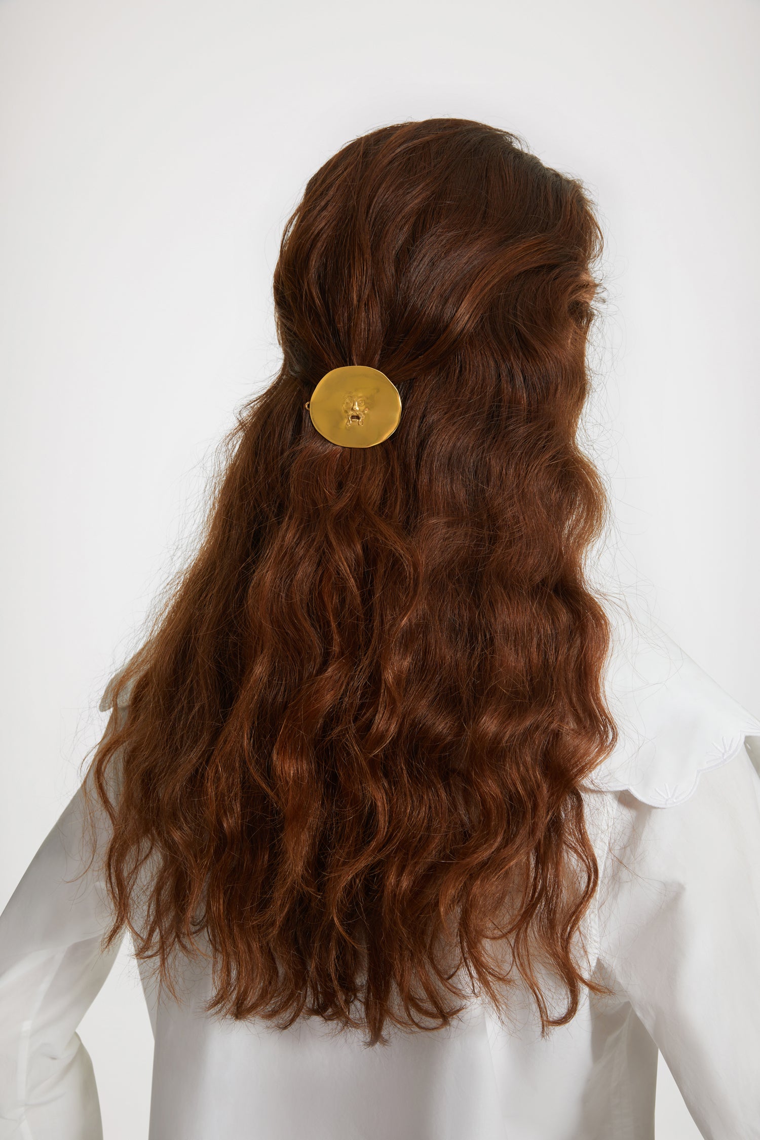 Patou Accessories barrette Large Face laiton doré