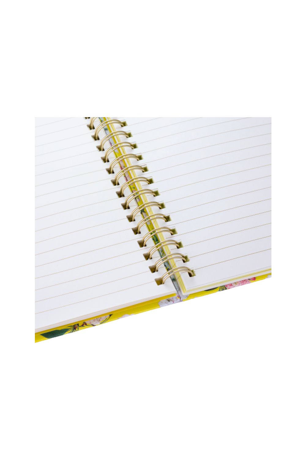 Paul & Joe Papeterie Carnet A5 jaune motif fleuri spirales