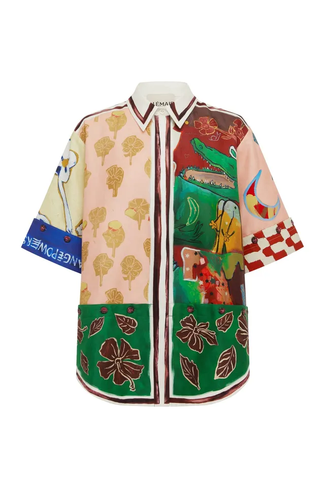 Alemaïs Tangible Love chemise coton soie col pointu