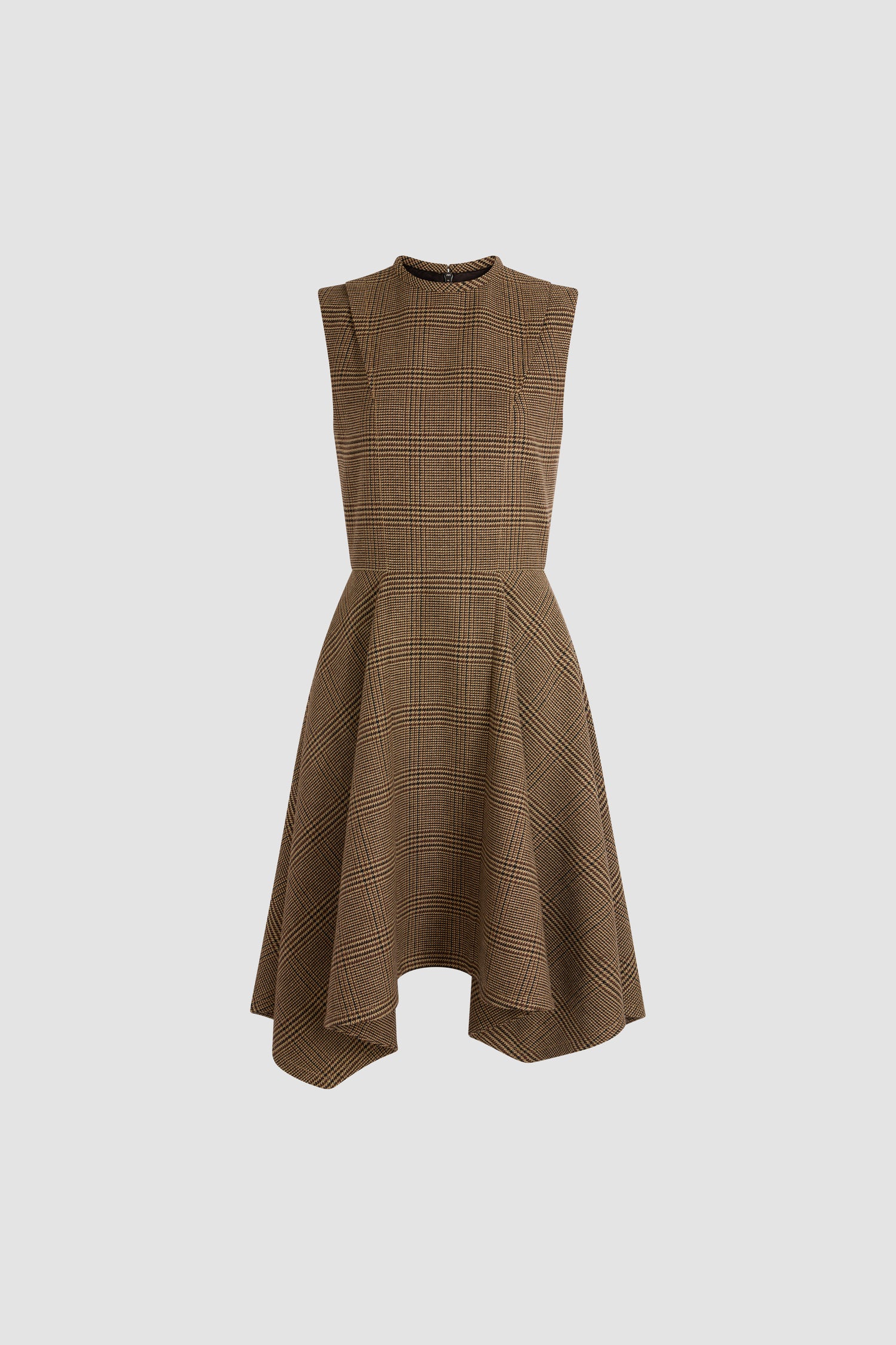 Patou DR267 robe midi asymétrique Prince de Galles