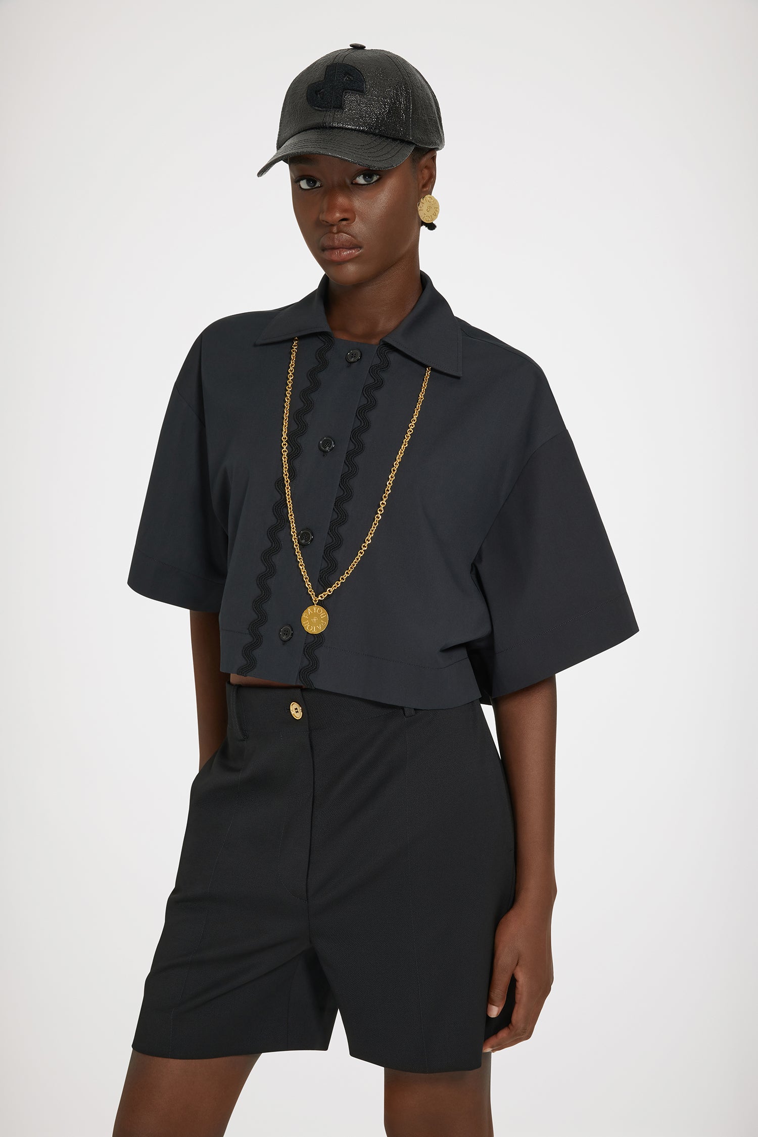 Patou Tops P24BL0320017999B chemise coton noir 36