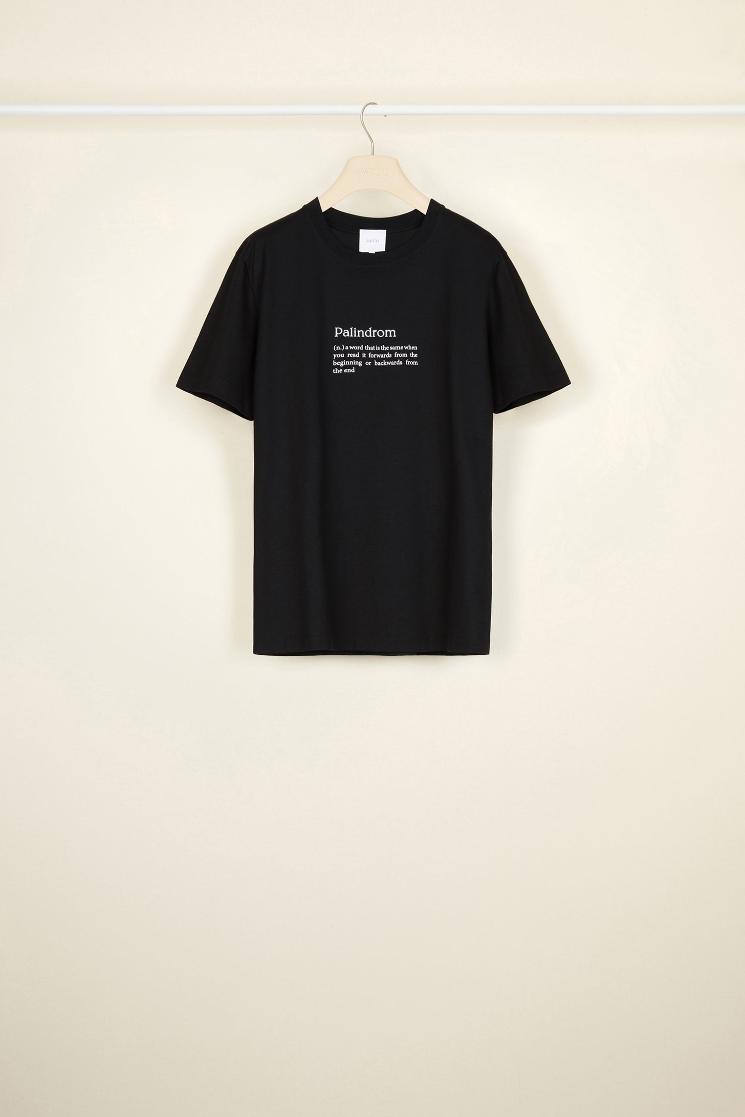 Patou JE002 t-shirt coton bio noir Palindrom