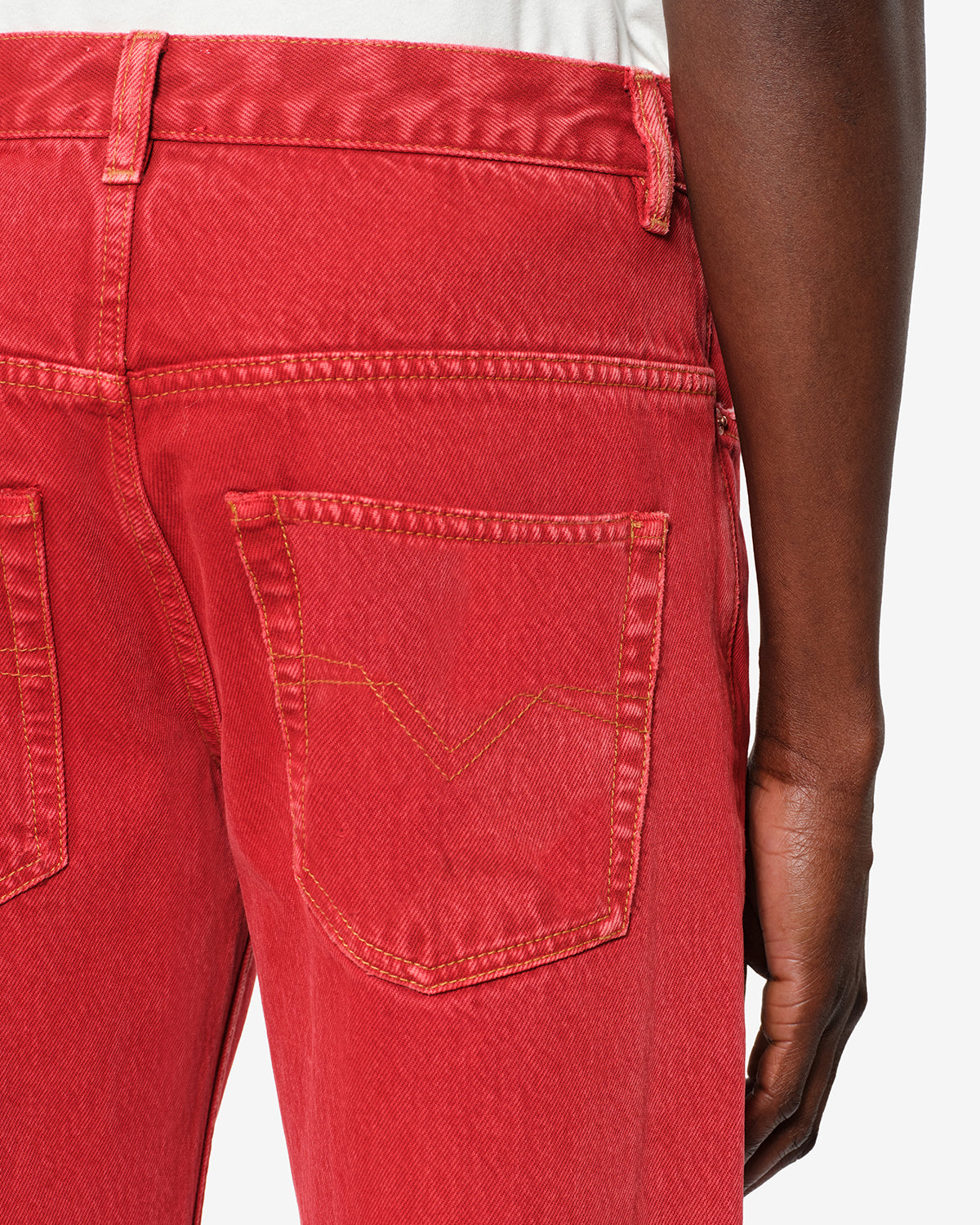 Isabel Marant Jude jean vintage rouge 27 denim droit