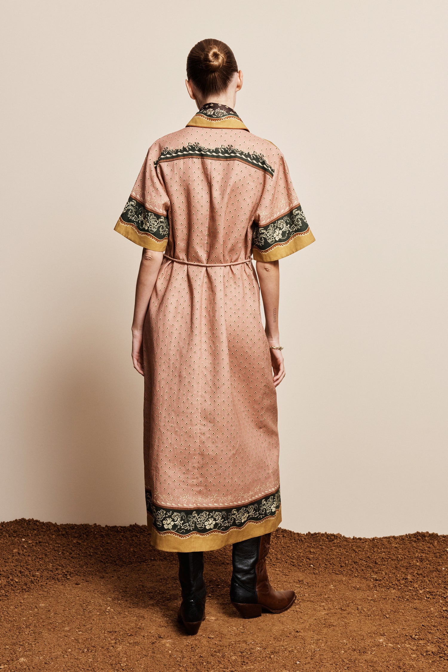 Alemaïs Darcey robe chemise midi chanvre