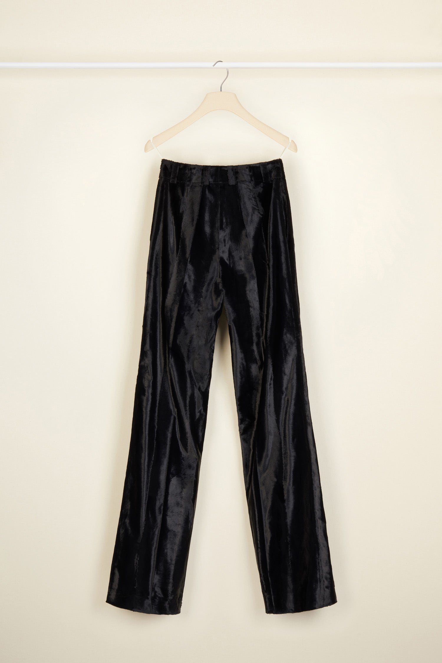 Patou H21TR0090069999B pantalon noir large effet poulain