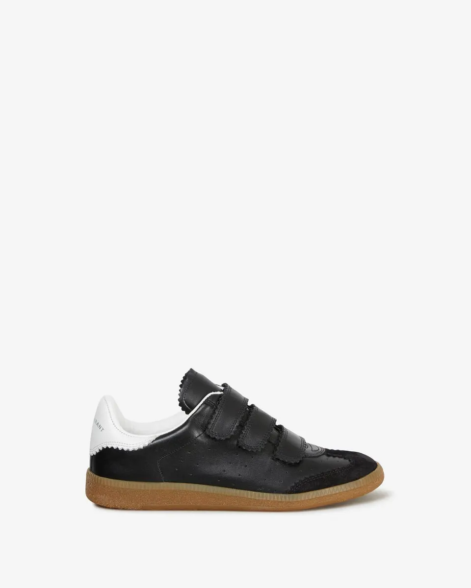 Isabel Marant Beth baskets cuir noir velcro