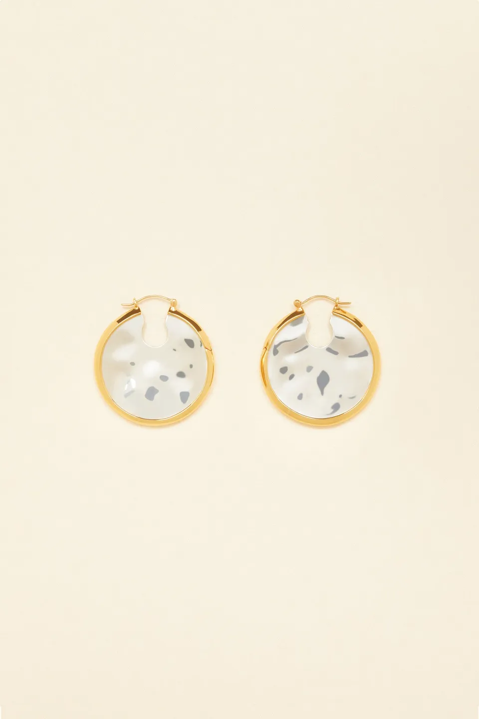 Patou Jewellery créoles JW001 laiton martelé doré