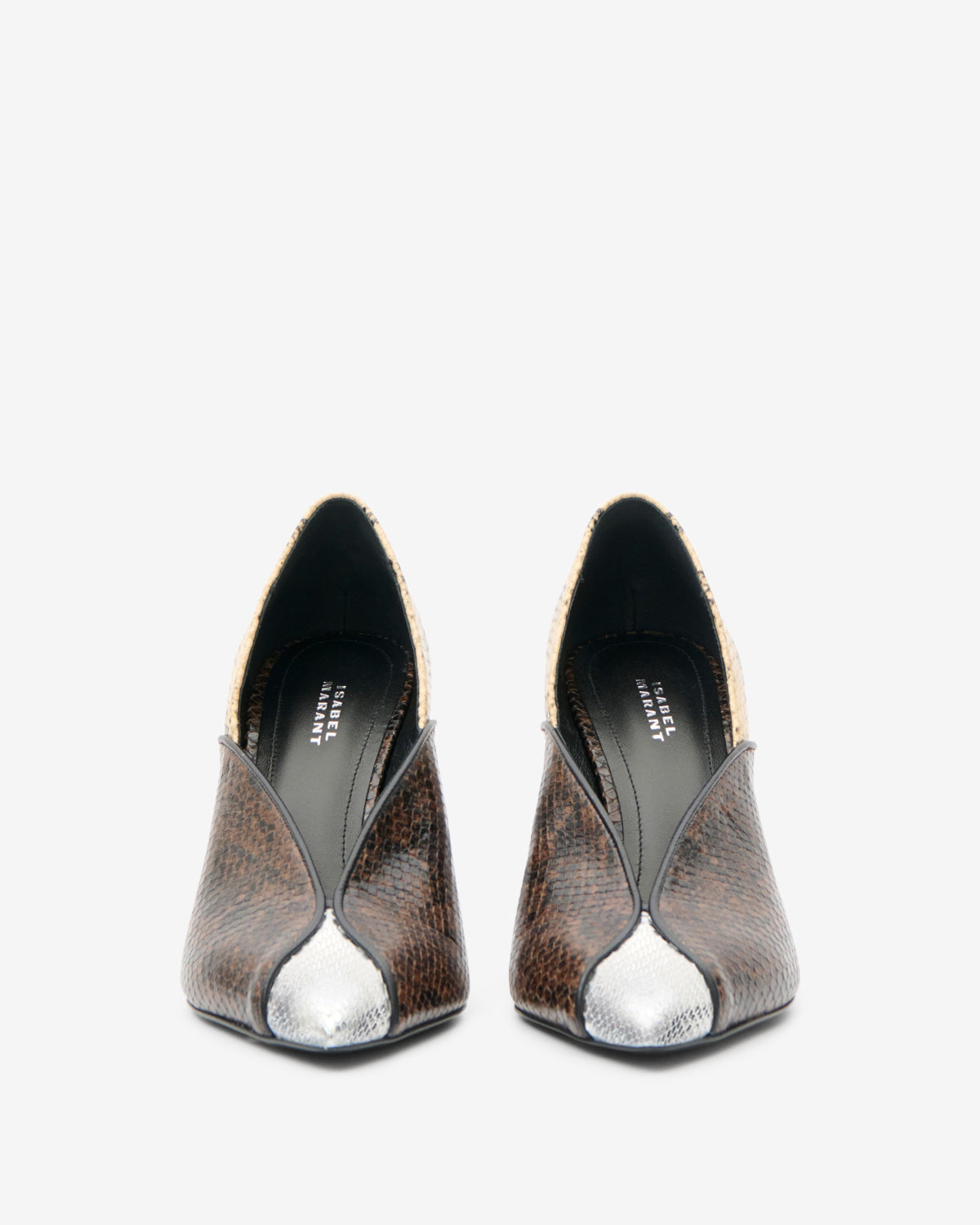 Isabel Marant Luza escarpins cuir python Sahara Mocha