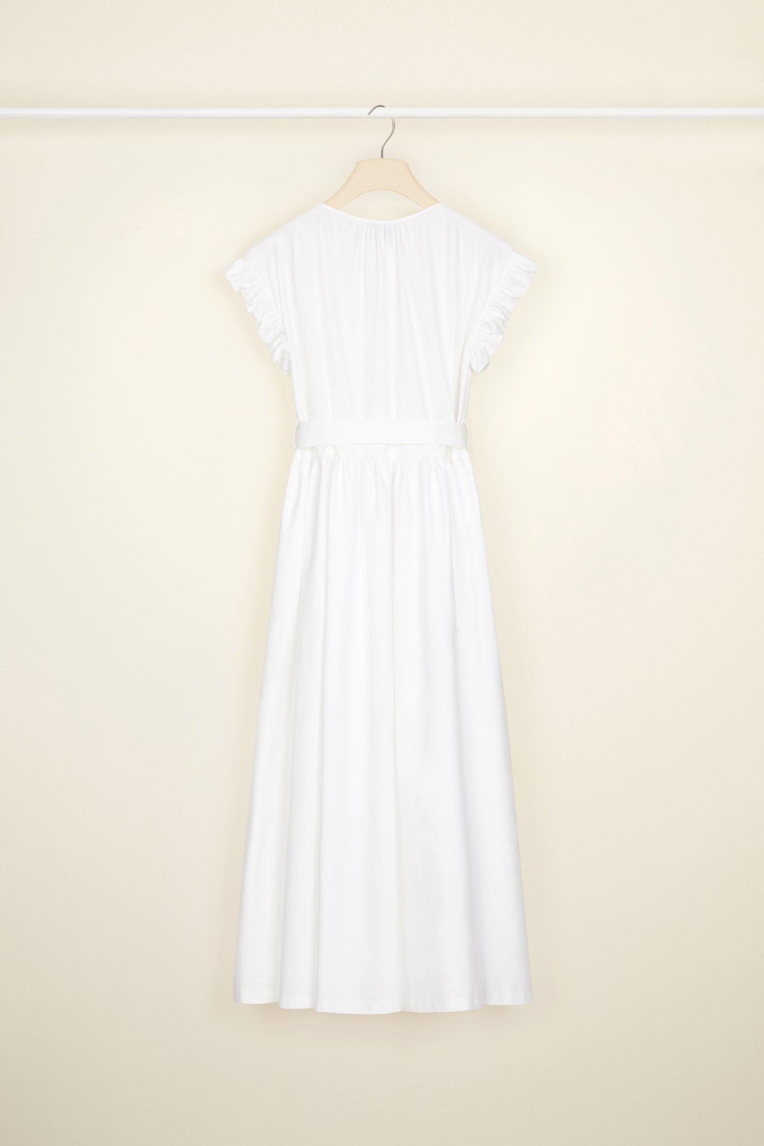Patou DR087 robe maxi volants coton bio blanche