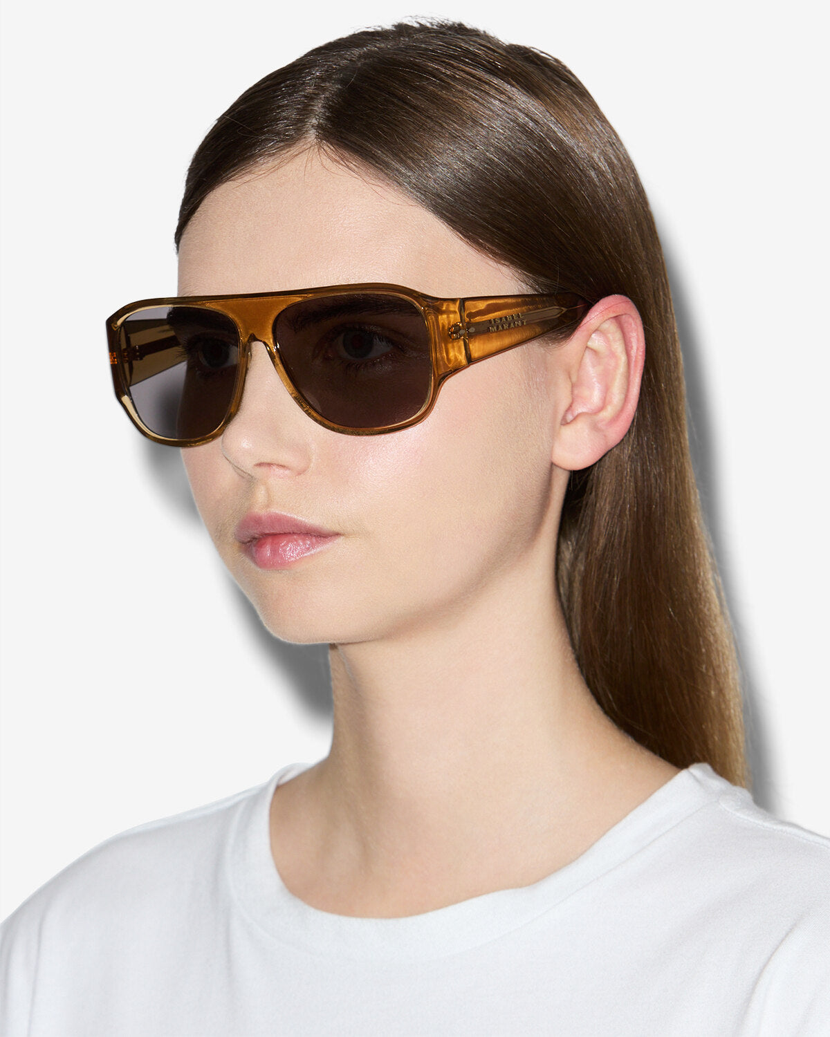 Isabel Marant Mikala lunettes de soleil ocre gris masque