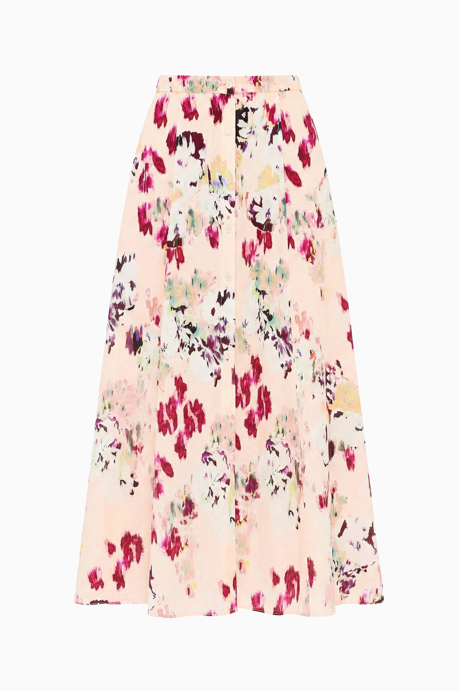 Ulla Johnson Rowan jupe midi soie summer garden fleurie