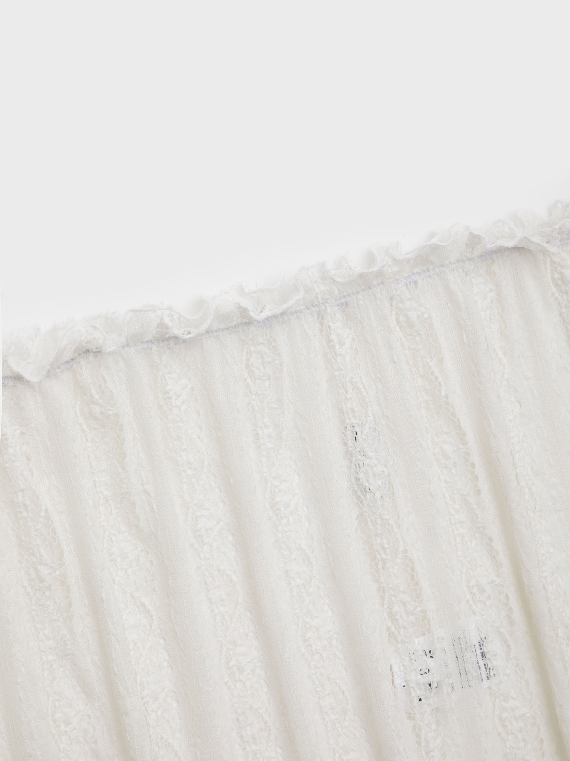 Ester Manas Lace Skirt jupe midi crème dentelle rayée stretch