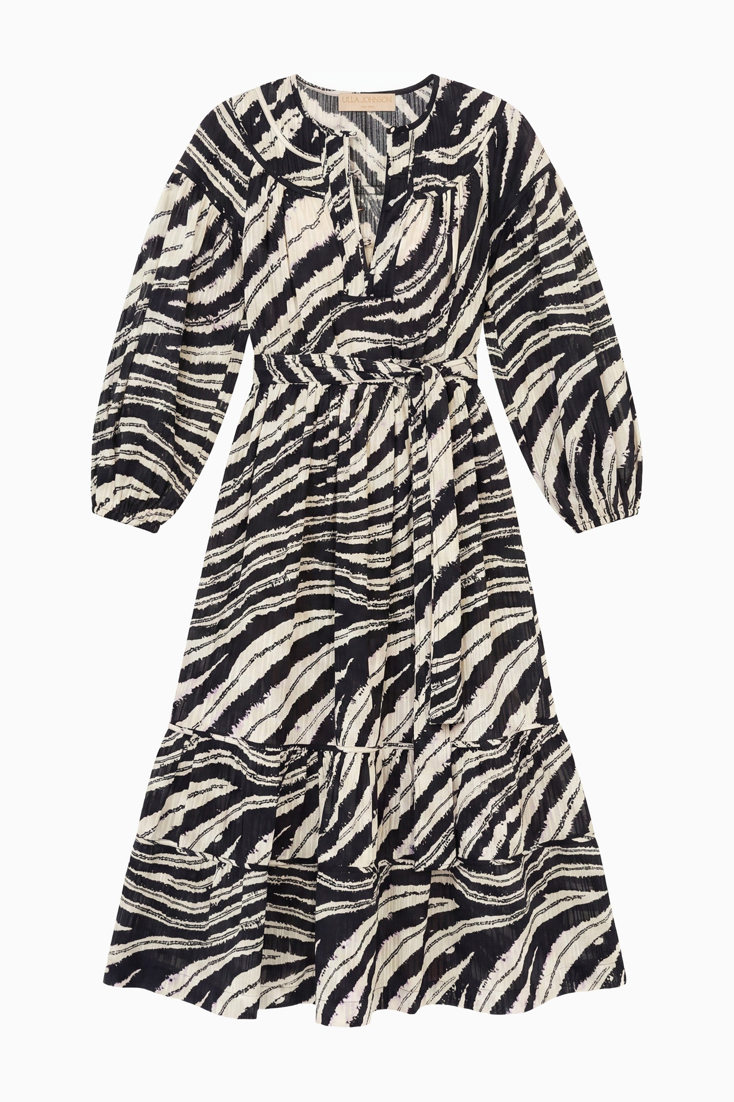 Ulla Johnson Serephina robe coton Shibori Wave maxi