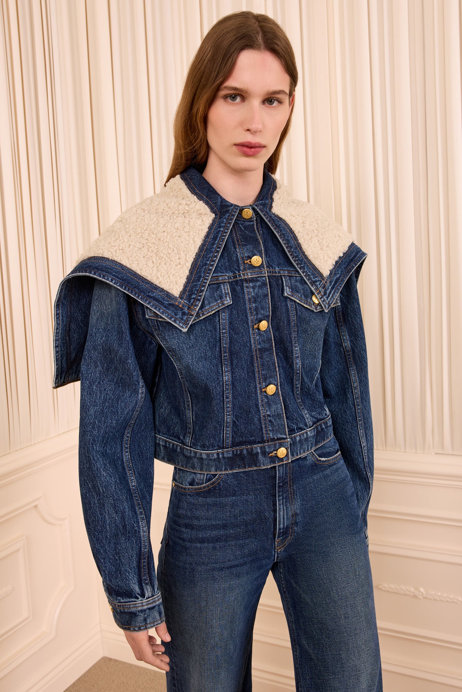 Ulla Johnson Sybil Veste Jean Nile 100% Coton Capuche
