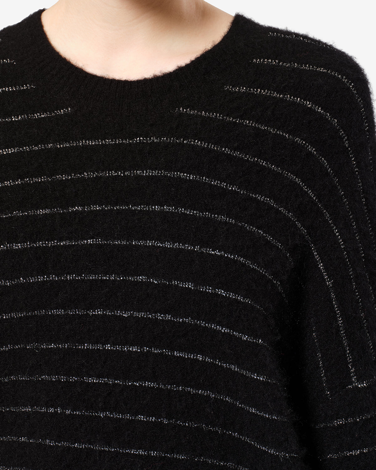 Isabel Marant Stacy PU0993 pull noir argenté