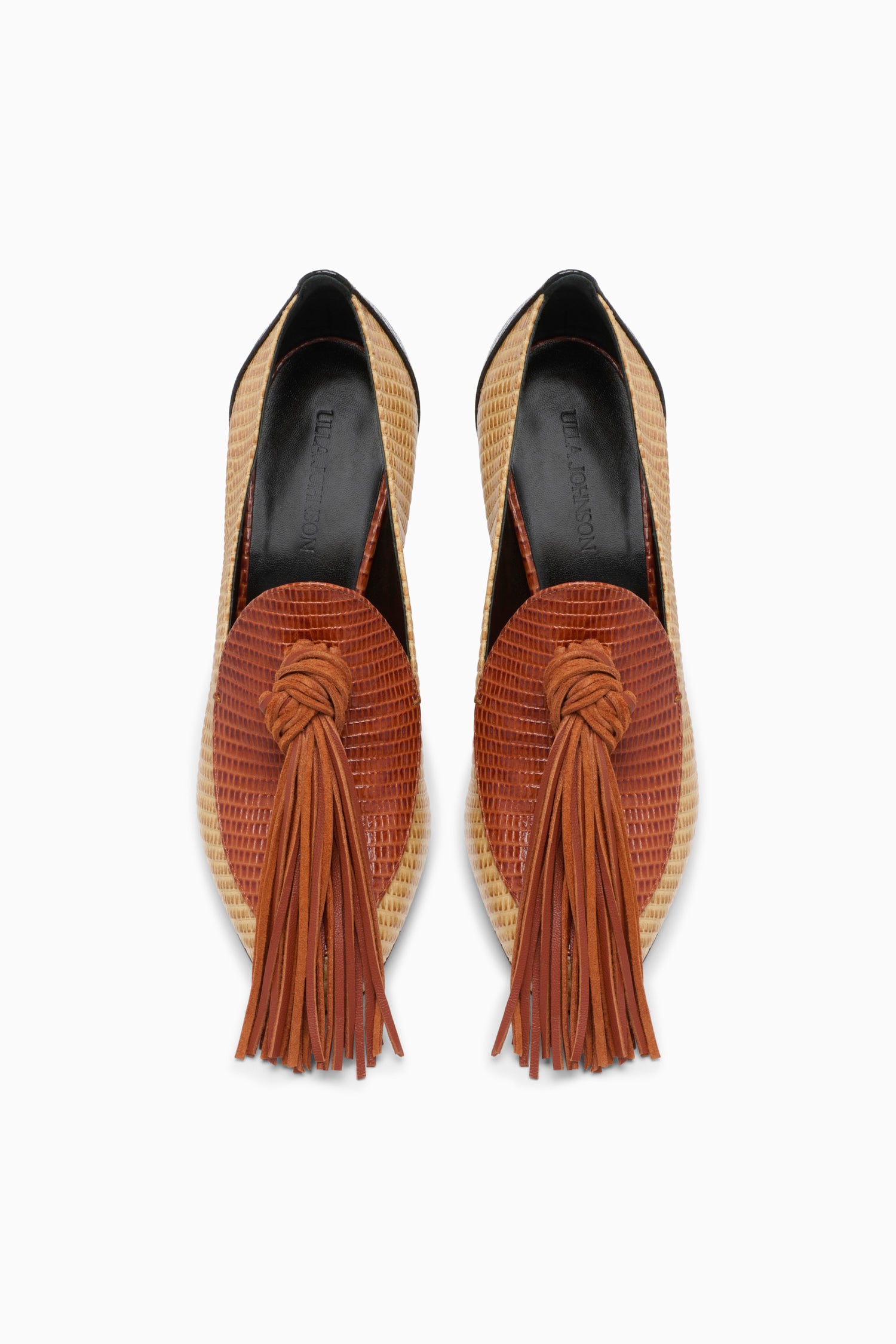 Ulla Johnson Agata Tassel Pump escarpins Bisque cuir