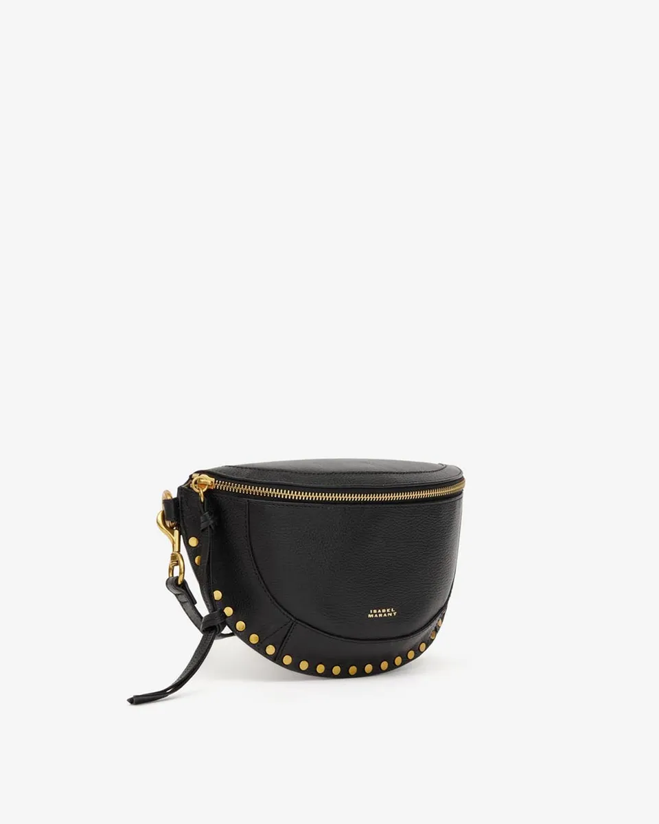 Isabel Marant Skano banane cuir grainé noir