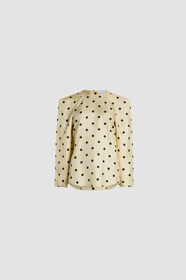 Patou TO04701915070 top Angora Dots soie bio pois
