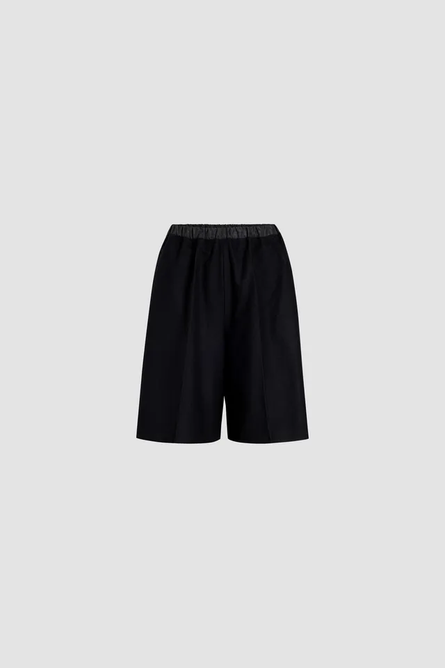 Patou H24TR043 short longline flanelle laine noir