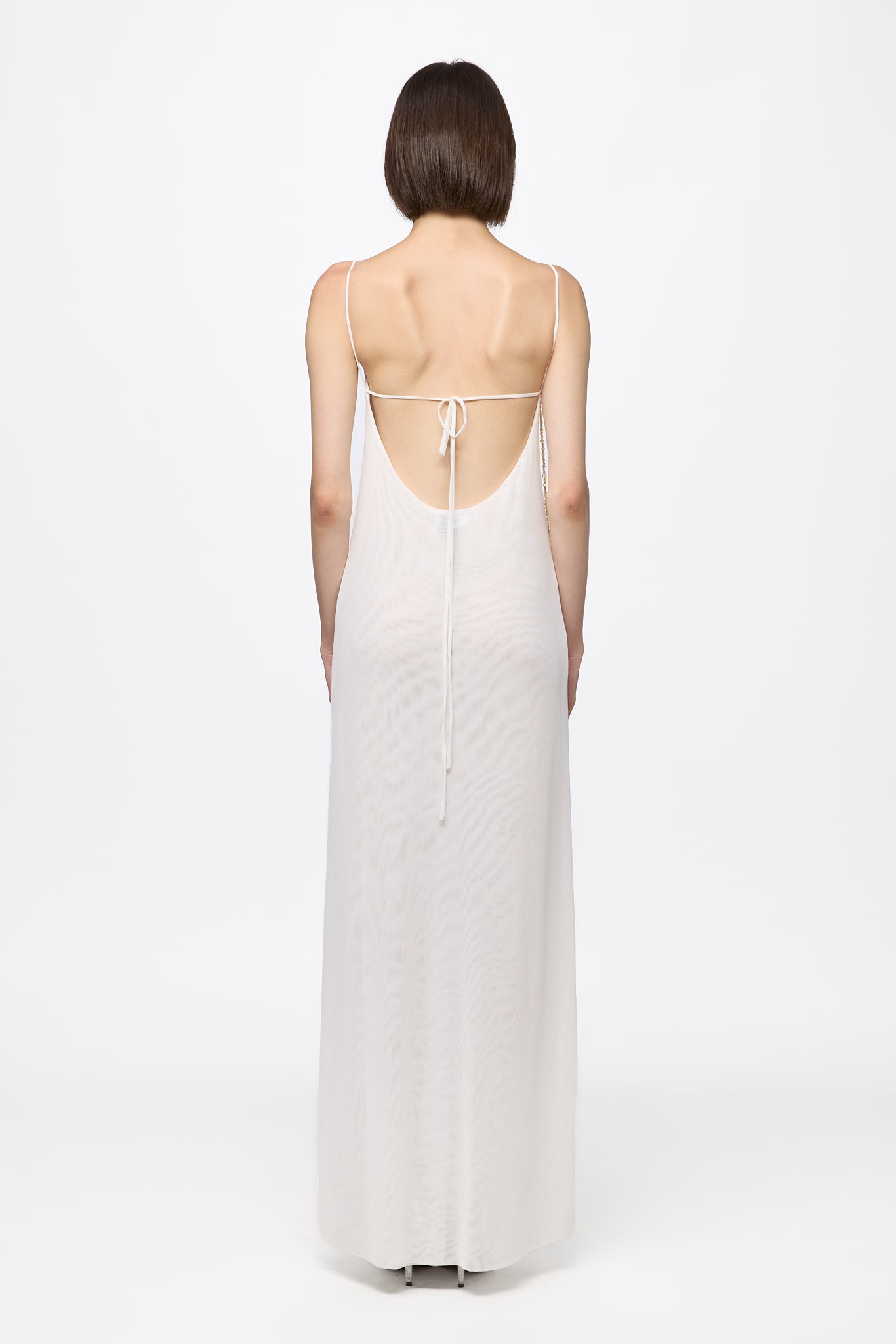 ATU Body Couture robe nuisette longue tulle dos nu doré