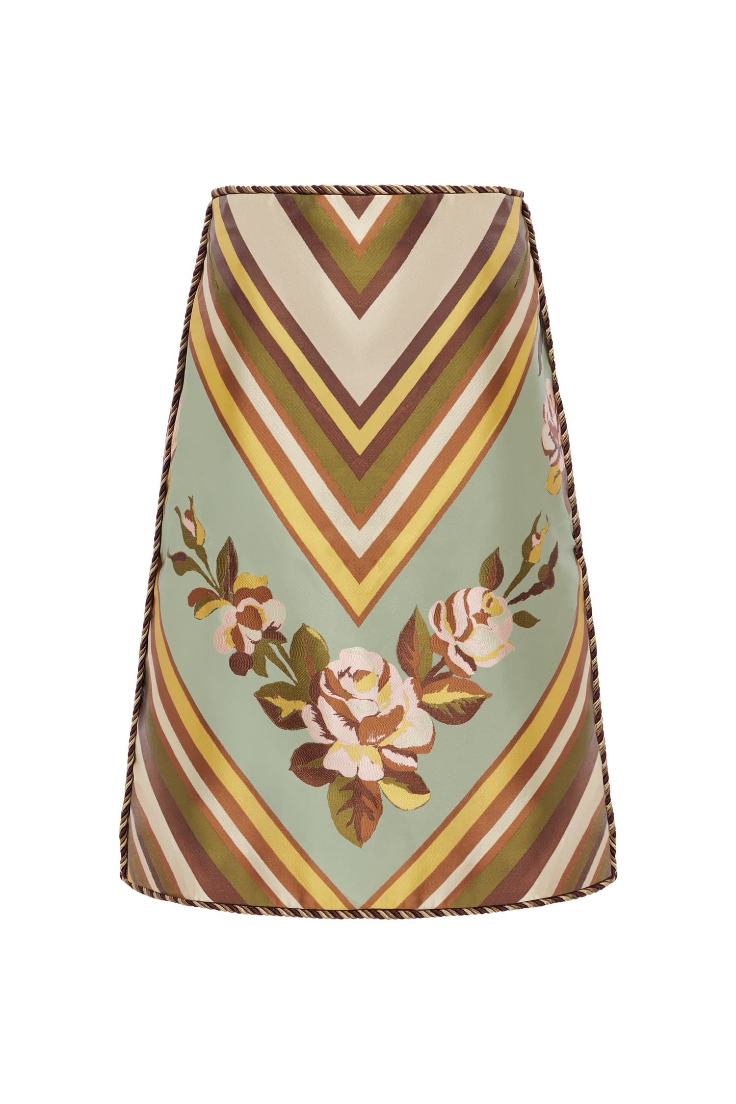 Alemais La Rosa jupe droite jacquard floral genou