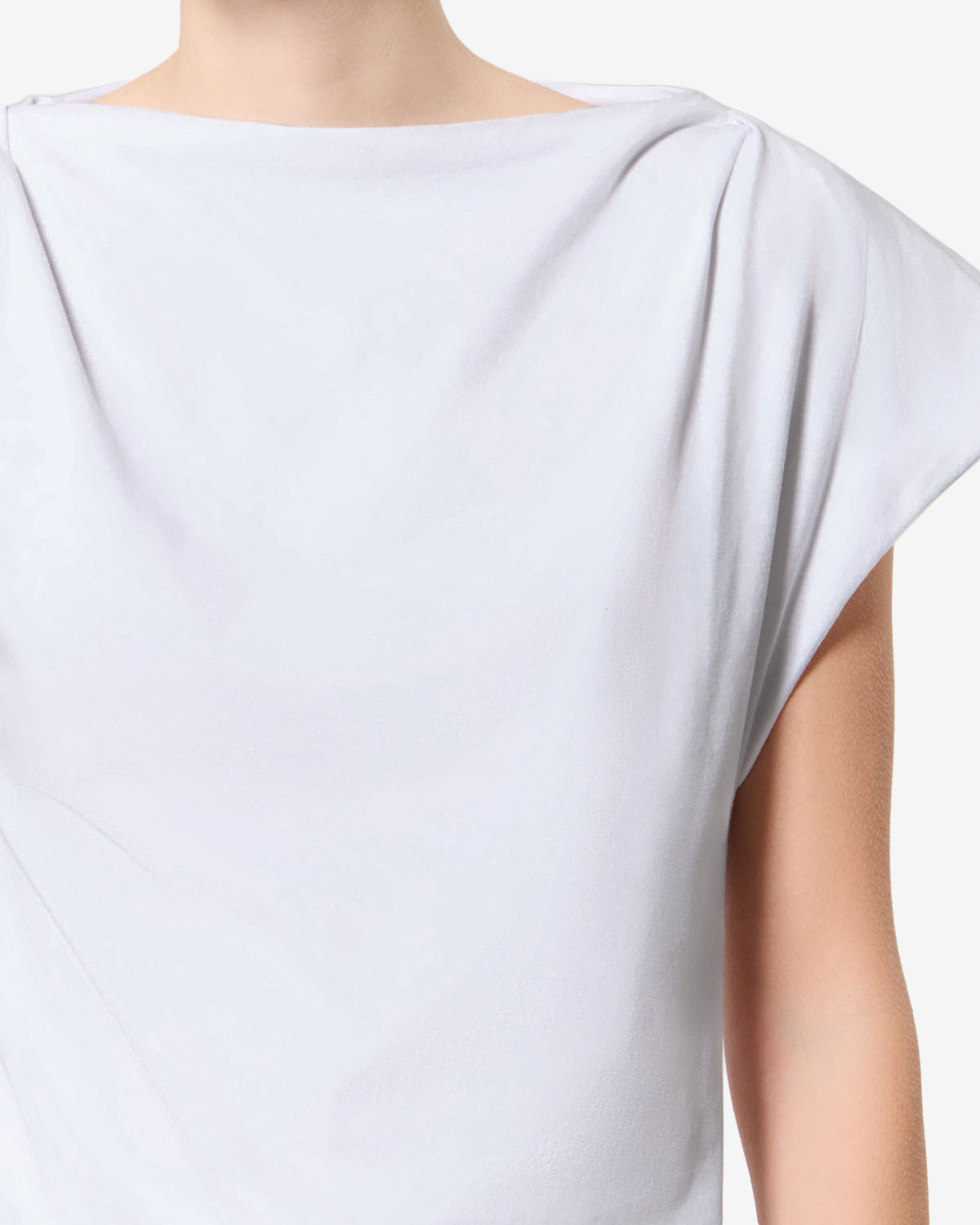 Isabel Marant Sebani t-shirt blanc coton asymétrique