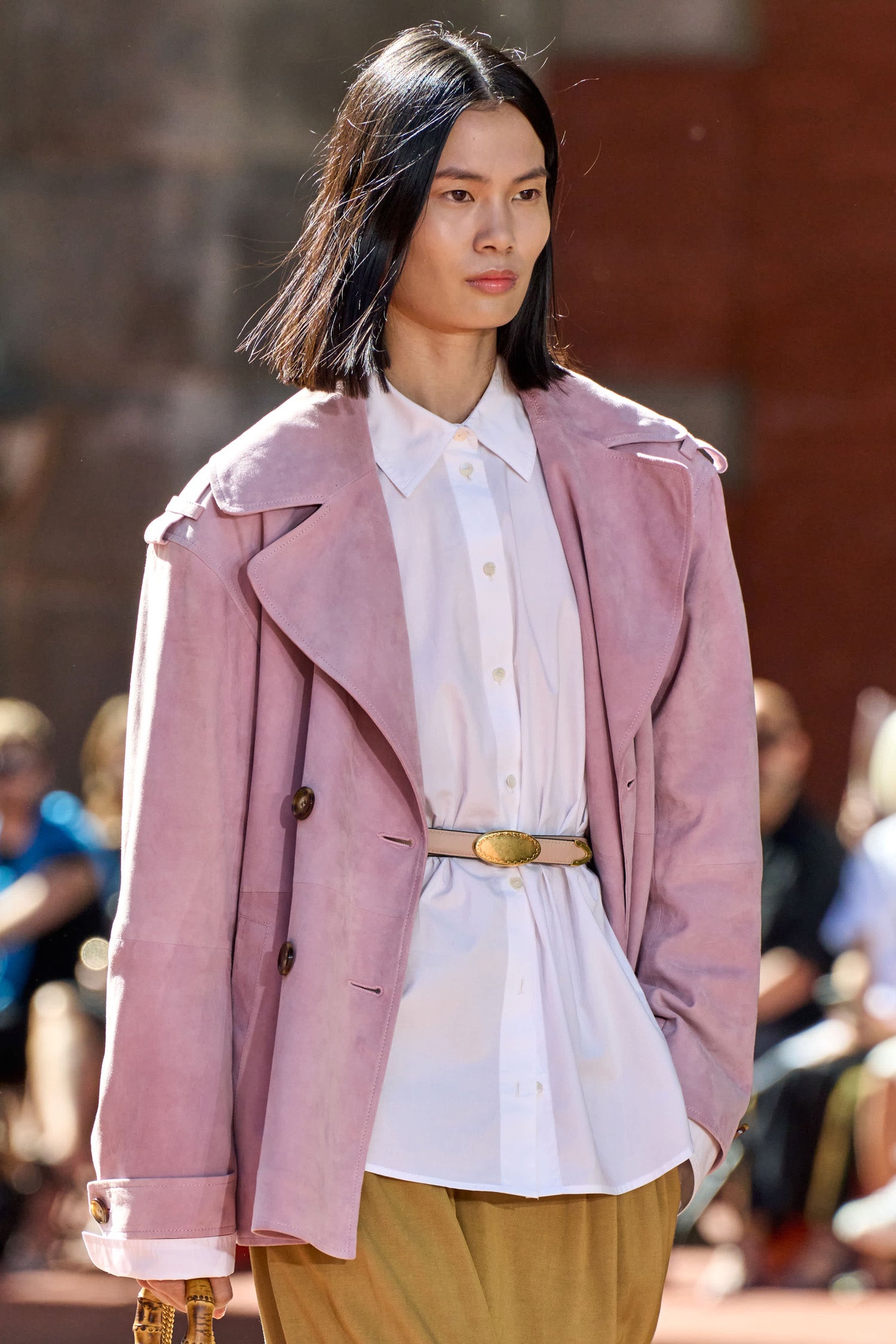 Ulla Johnson Corinne Belted Jacket veste cuir wisteria
