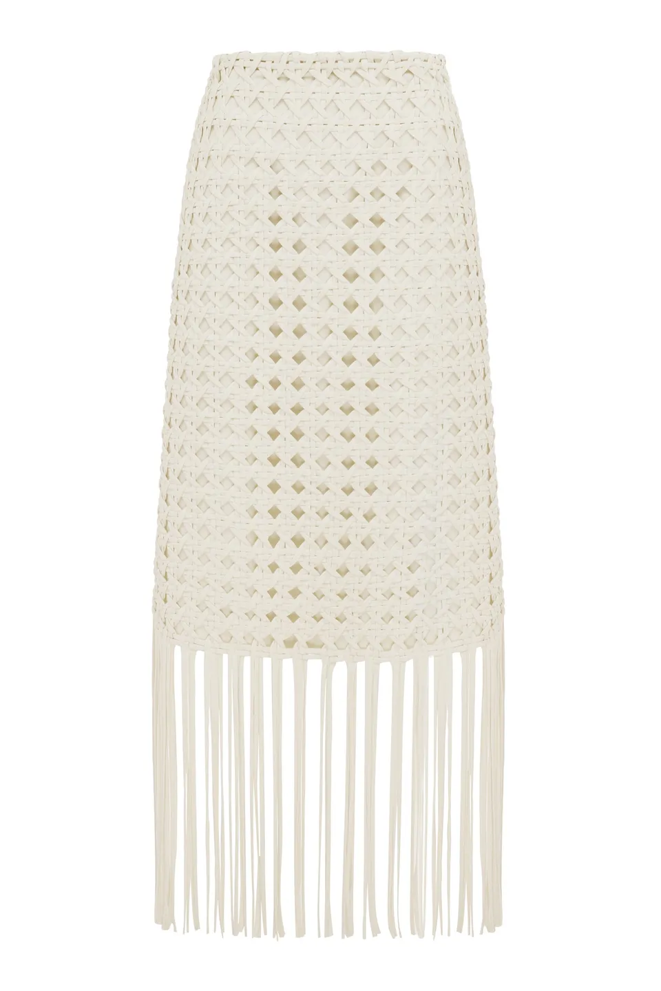 Alemaïs Weave Skirt jupe midi taille 8 viscose lin