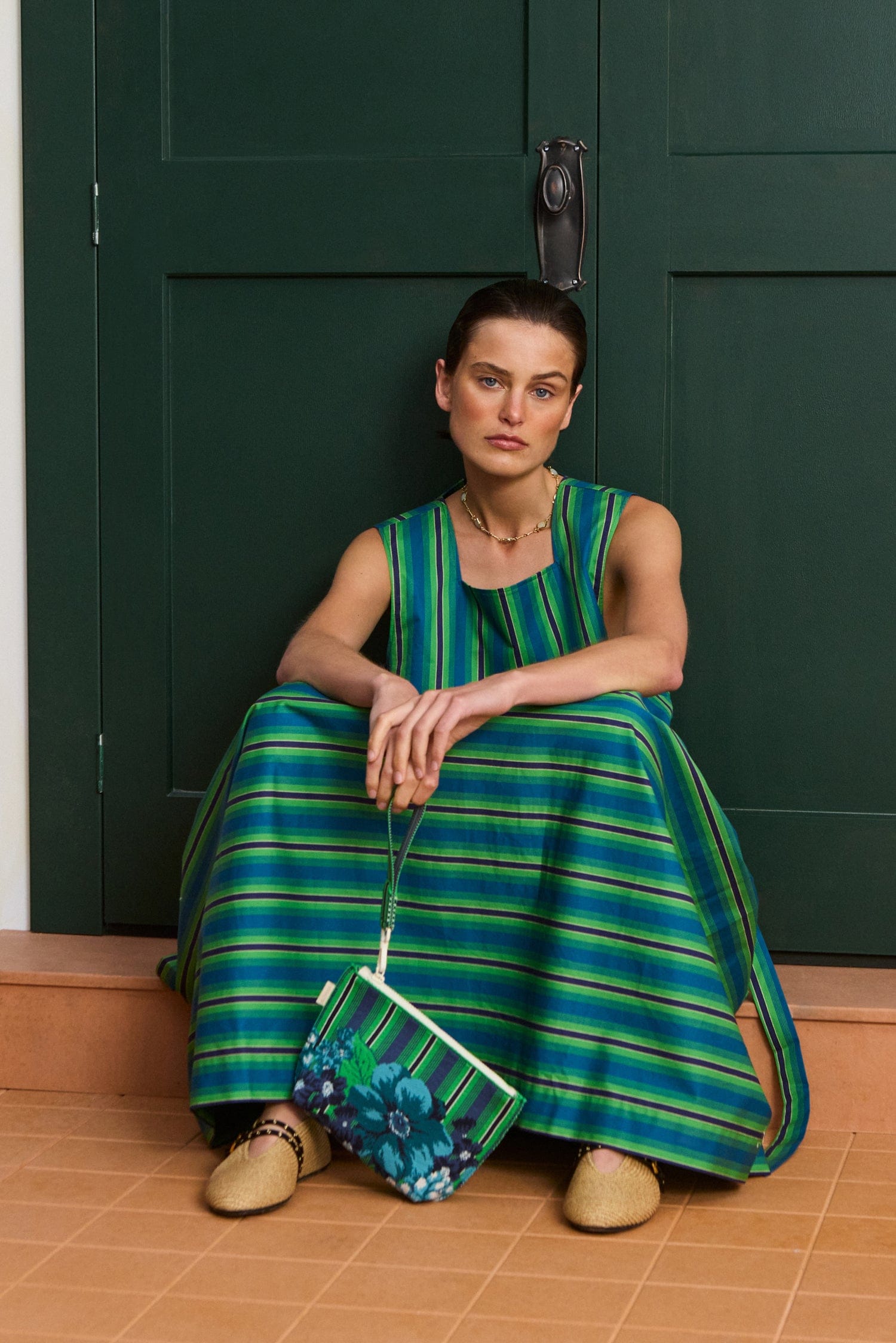 Alemais Margo robe midi coton bio sans manches