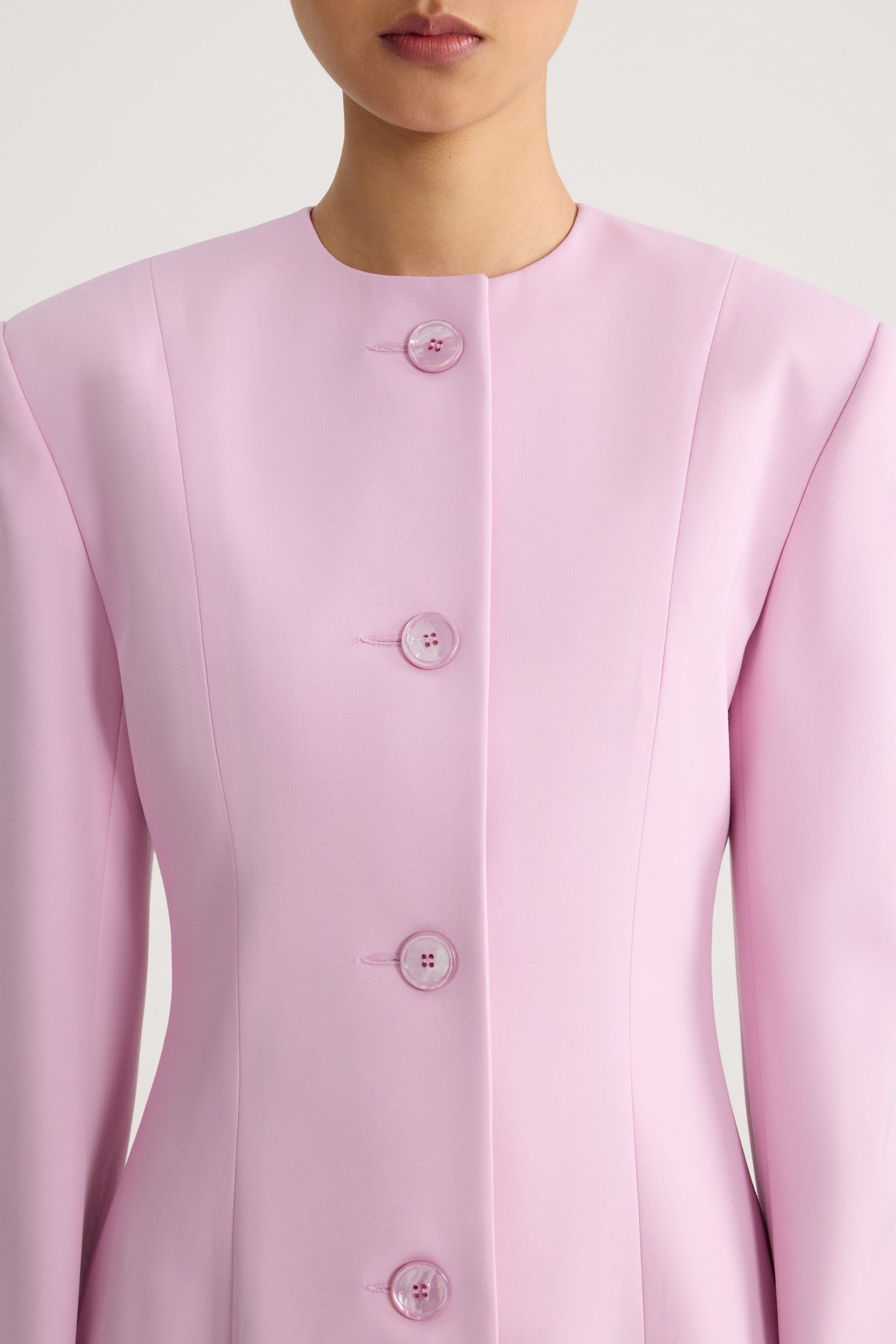 Patou P26JA0670103459L veste tailleur rose pâle