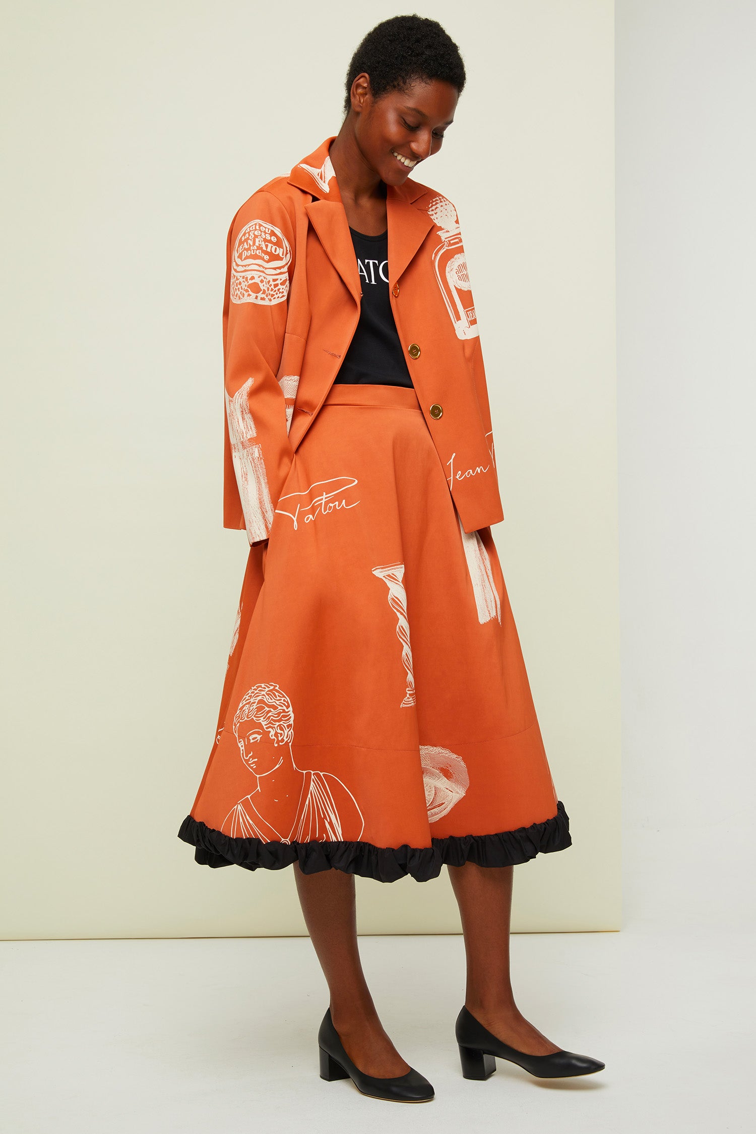 Patou OU00300065012 veste Sienna Riddle Print évasée
