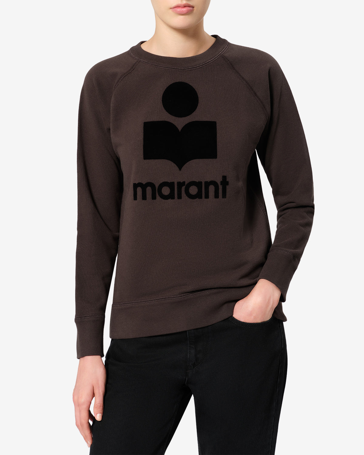 Isabel Marant Millyny SW0160FA sweat coton noir délavé