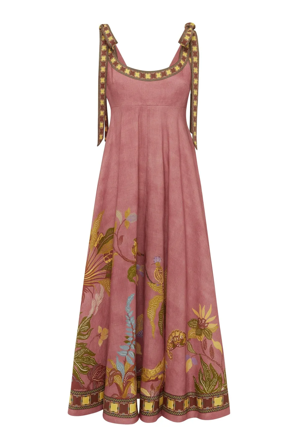 Alemaïs Zuri robe midi lin bretelles imprimé jungle