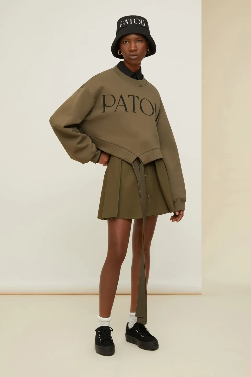 Patou JE036 sweat cropped coton bio bronze XS-XL