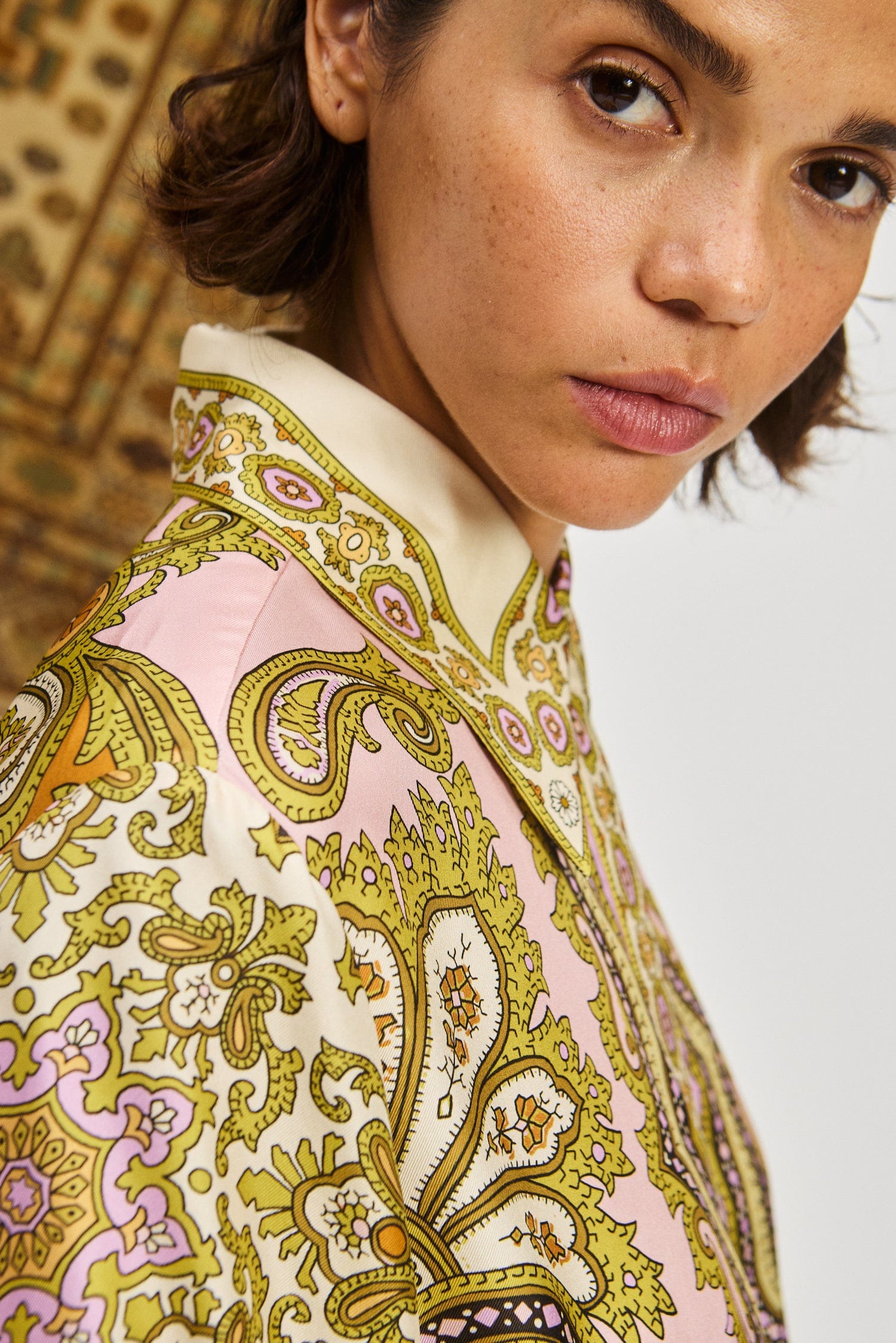 Alemäis Clemenza Silk Shirtdress robe chemise midi soie