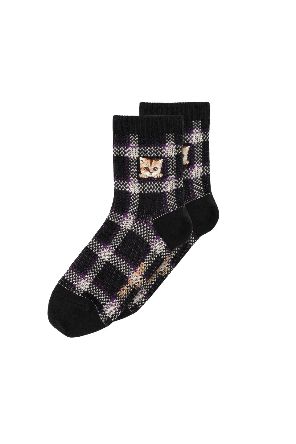 PAUL & JOE Nounette chaussettes basses Prince de Galles noires 36-39