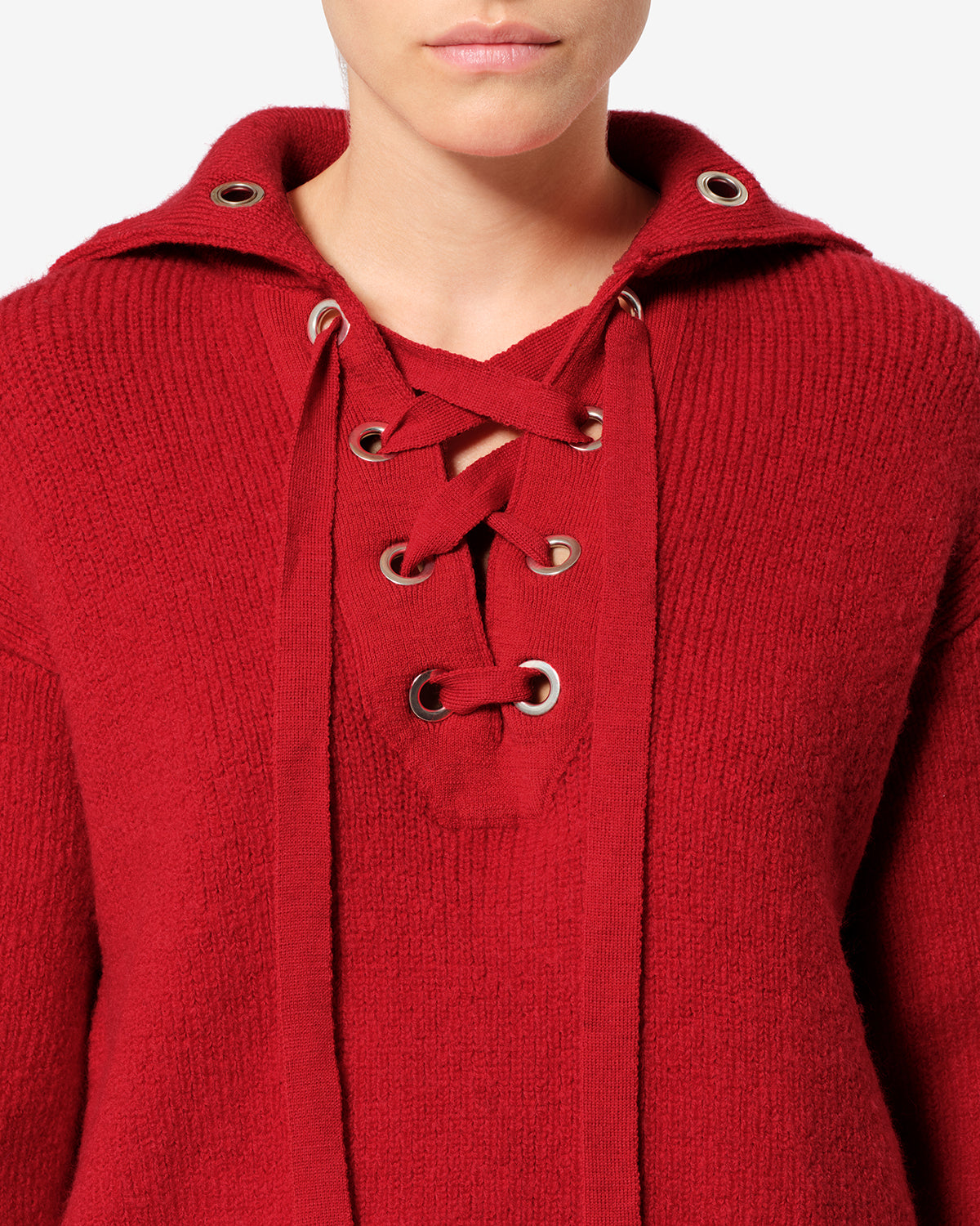 Isabel Marant Ydalia PU1009FA pull laine rouge
