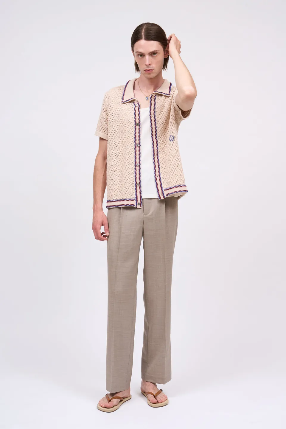 Paul & Joe Tailoring pantalon Gordon laine vierge beige