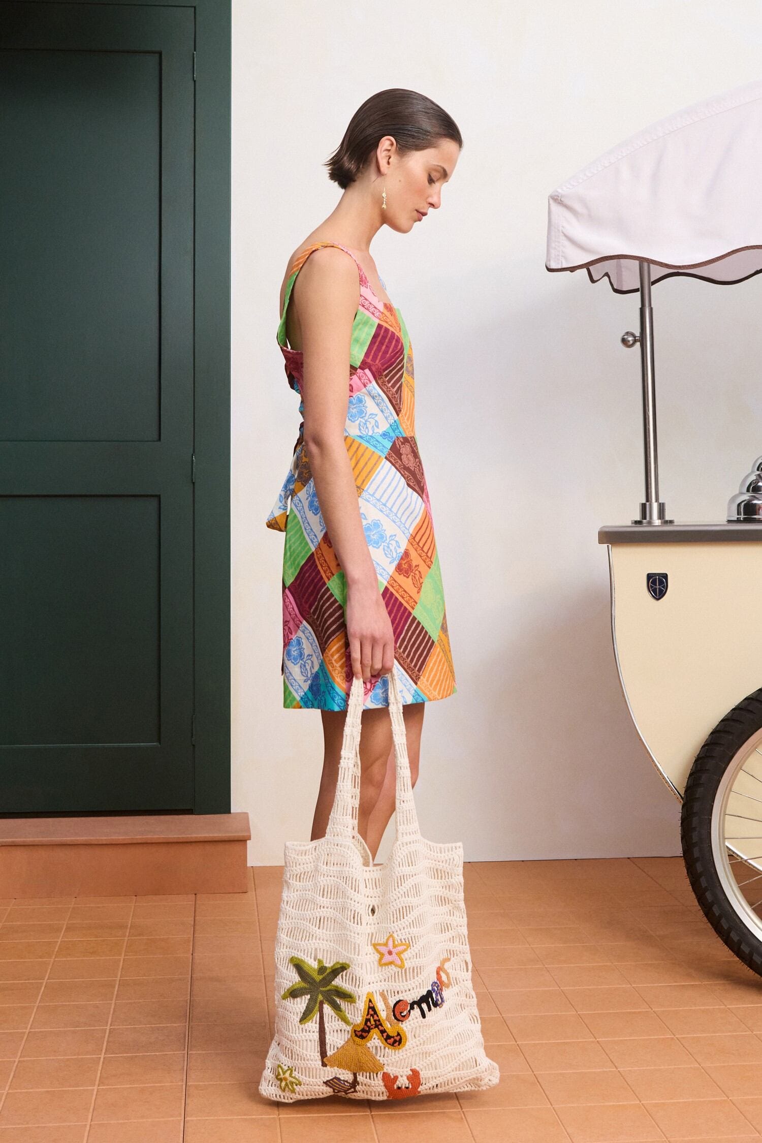 Alemäis Kaleidoscope Mini Dress robe mini lin floral